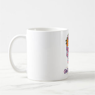 Sweet And Spooky Sugar Skull Floral Art Coffee Mug