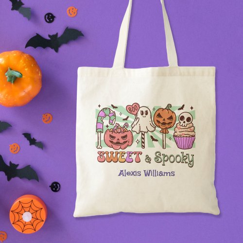 Sweet and spooky trick or treat Budget Tote Bag