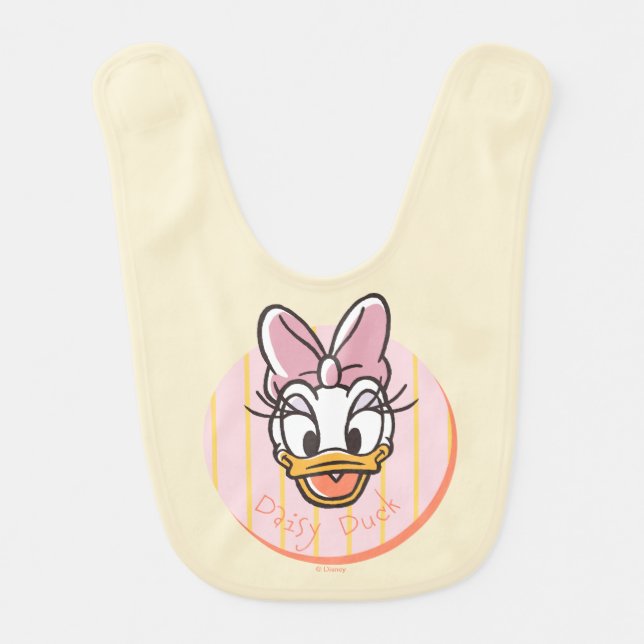 Sweet and Sunny Daisy Duck Portrait Baby Bib (Front)