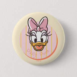 Sweet and Sunny Daisy Duck Portrait Button