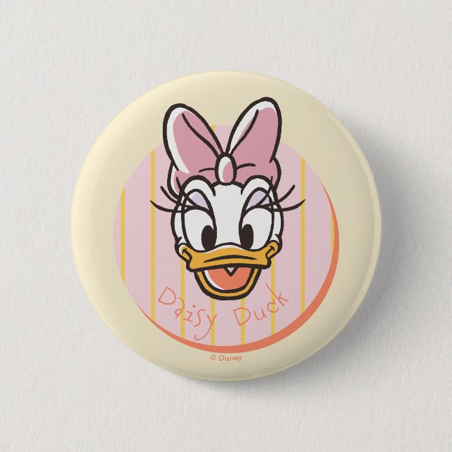 Sweet and Sunny Daisy Duck Portrait Button (Front)