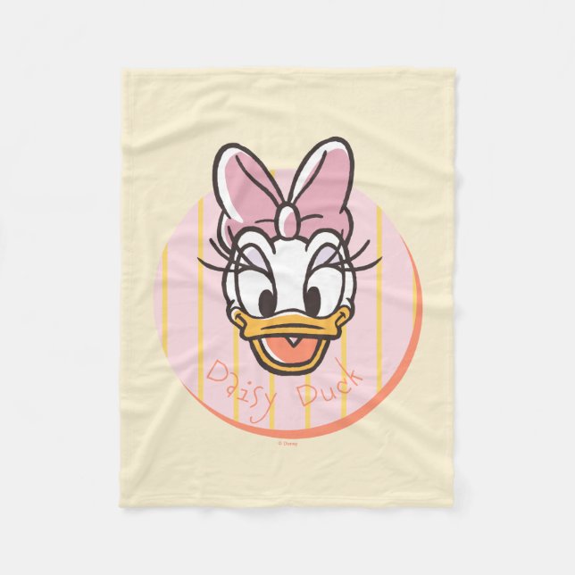 Sweet and Sunny Daisy Duck Portrait Fleece Blanket (Front)