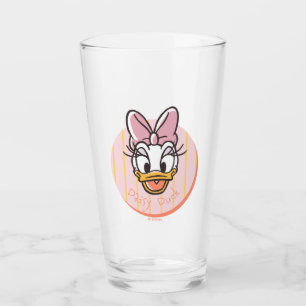 Sweet and Sunny Daisy Duck Portrait Glass