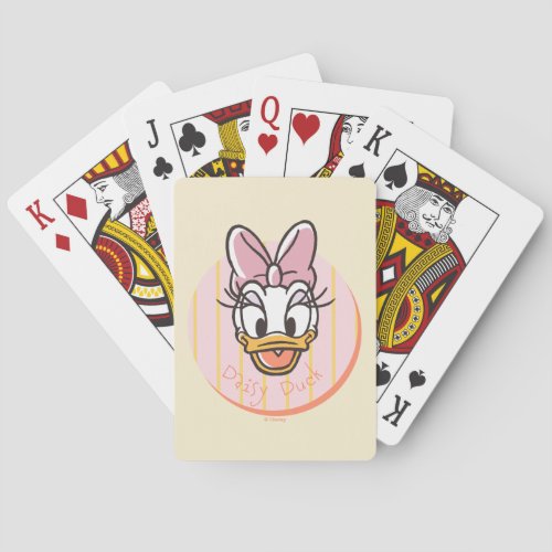 Sweet and Sunny Daisy Duck Portrait Poker Cards