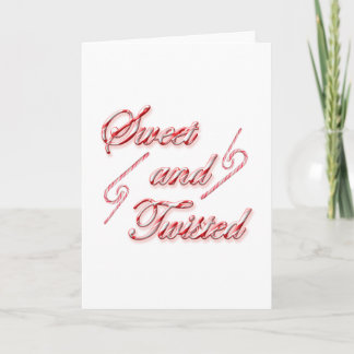 Sweet and twisted 3 holiday card