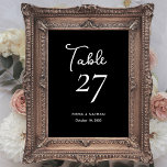 Sweet and Whimsical Black | Wedding Table Number