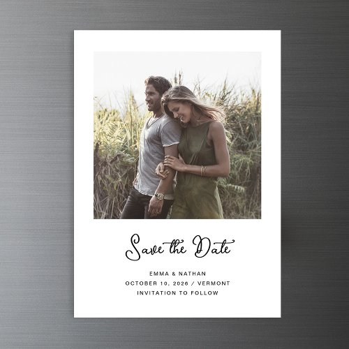 Sweet and Whimsical  Photo Save the Date Magnetic Invitation