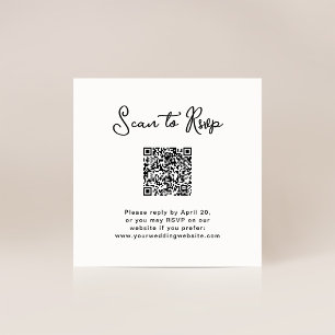 Sweet and Whimsical   RSVP with QR Code Enclosure Card