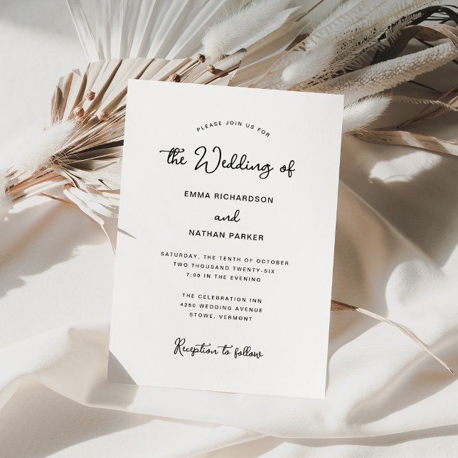 Sweet and Whimsical | the Wedding of | Invitation (An elegant, whimsical wedding invitation)
