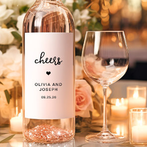 Sweet and Whimsical | Wedding Cheers Wine Label