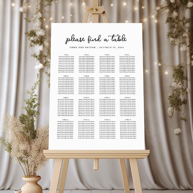 Sweet and Whimsical | Wedding Seating Chart Foam Board (A sweet and whimsical seating chart for your wedding)