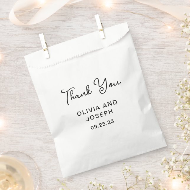 Sweet and Whimsical | Wedding Thank You Favor Bag (Clipped)