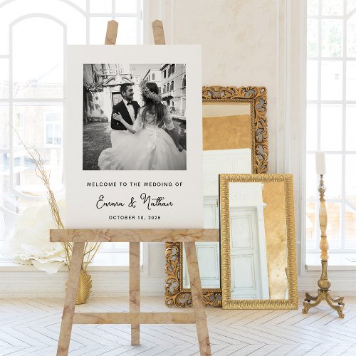 Sweet and Whimsical  Your Photo Wedding Welcome Foam Board