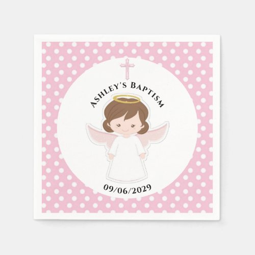 Sweet Angel Baptism First Communion Party Napkins