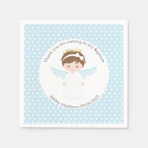 Sweet Angel Baptism First Communion Party  Napkins