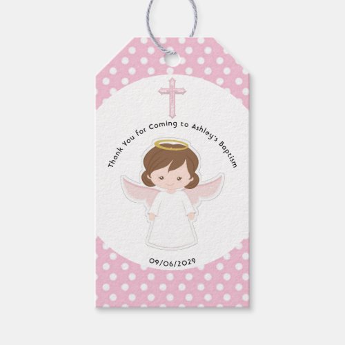 Sweet Angel Baptism First Communion Thank You Gift Tags