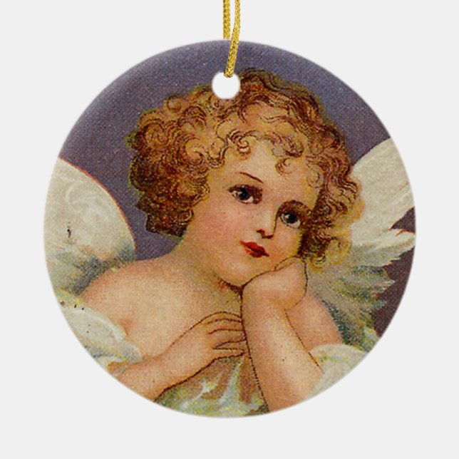 Sweet Angel Ceramic Ornament (Front)
