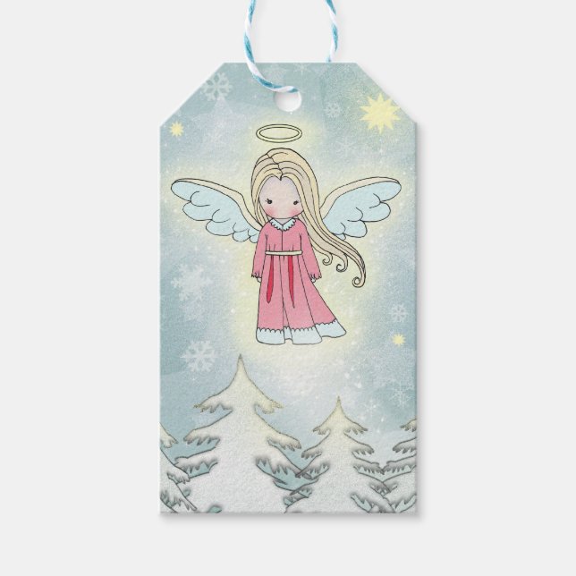 Sweet Angel Fantasy Art Gift Tags (Front)