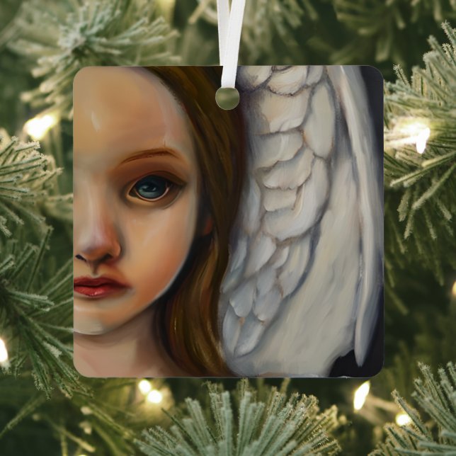 Sweet Angel Girl  Metal Ornament (Insitu)