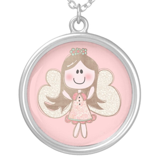Sweet Angel Silver Plated Necklace (Front)