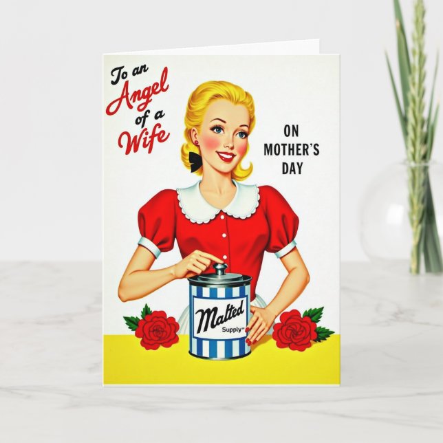 Sweet Angel Wife Mothers Day Card (Front)