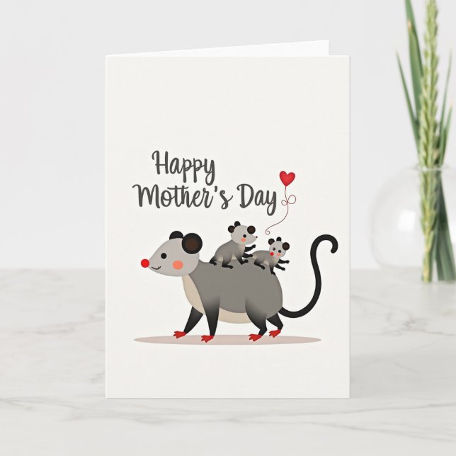 Sweet Animal Family Card (Front)