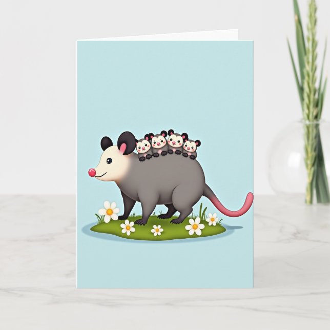 Sweet Animal Family Mothers Day Card (Front)