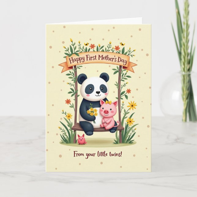 Sweet Animal Mothers Day Card (Front)