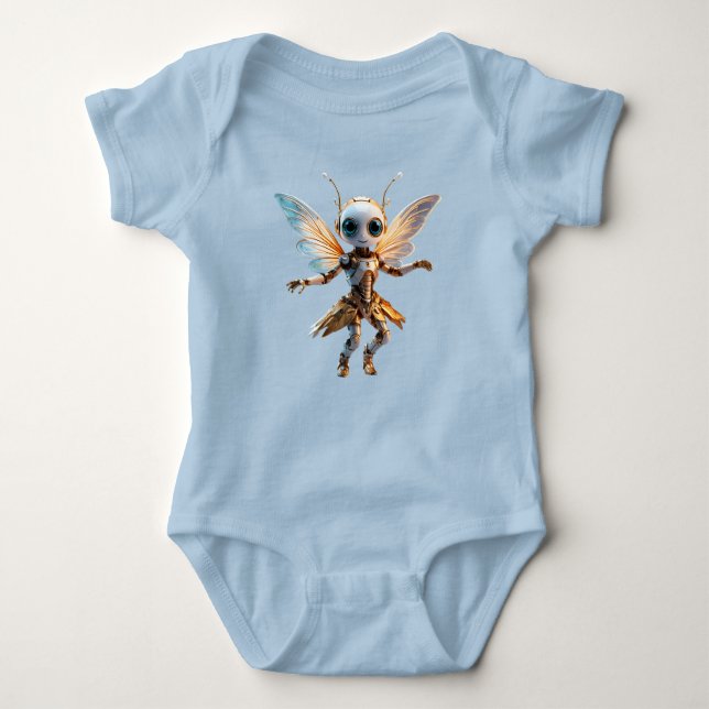 Sweet Ant Girl Dancing Robot Pixie Baby Bodysuit (Front)