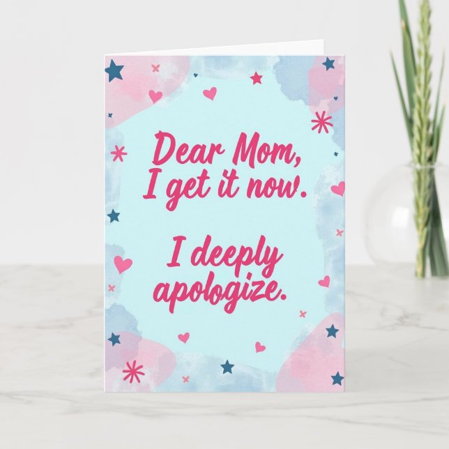 Sweet Apology Hearts Mothers Day Card (Front)