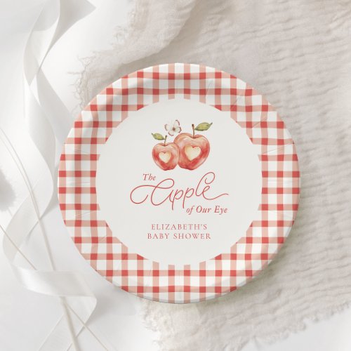 Sweet Apple Baby Shower Paper Plates