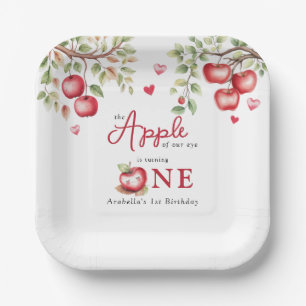 Sweet Apple Of Our Eye 1st Birthday Paper Plates