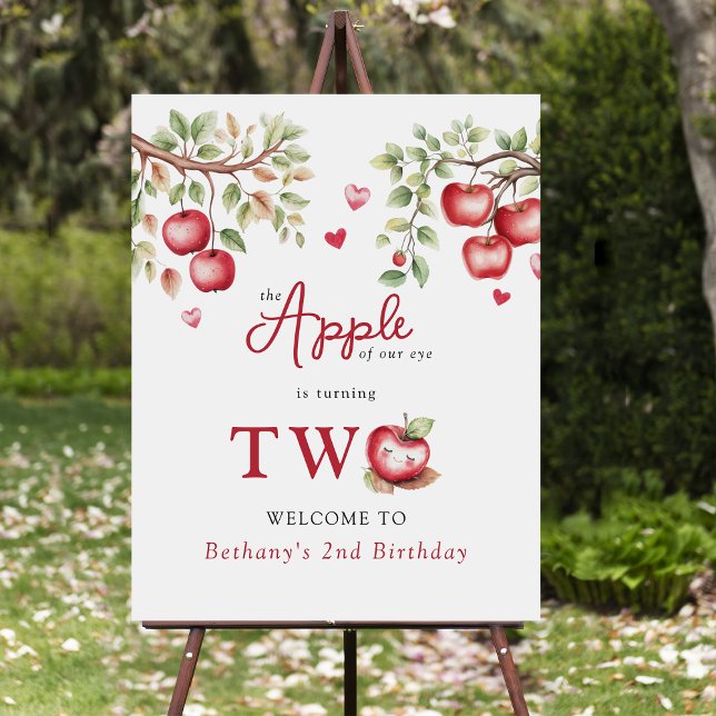Sweet Apple Of Our Eye | 2nd Birthday Foam Board (Creator Uploaded)