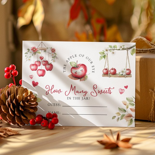 Sweet Apple Of Our Eye Baby Shower Enclosure Card (Creator Uploaded)