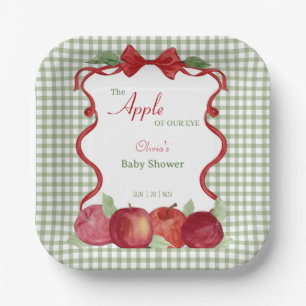 Sweet Apple Of Our Eye Baby Shower Invitation Paper Plates