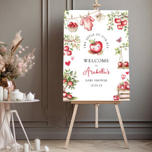 Sweet Apple Of Our Eye Baby Shower Welcome Foam Board