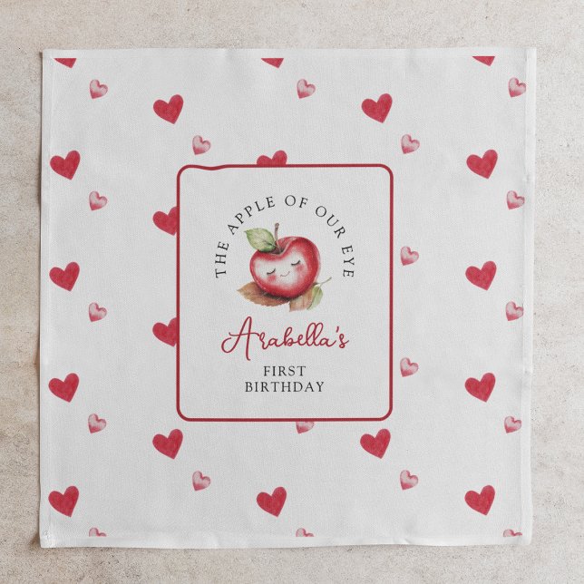 Sweet Apple Of Our Eye Birthday Napkins (Creator Uploaded)