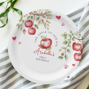 Sweet Apple Of Our Eye Birthday Paper Plates