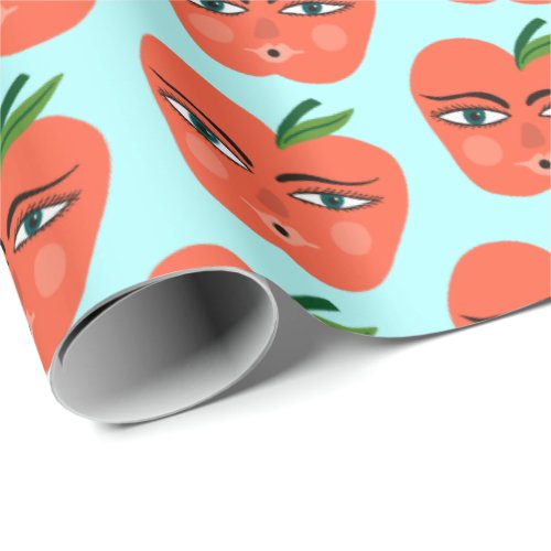 Sweet Apples Whimsical Pattern Gift Wrapping Paper