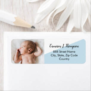 "Sweet Arrival" Personalized Baby Photo Return Lab Label