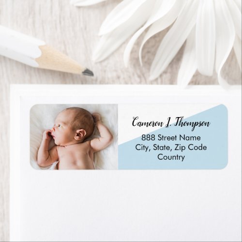 Sweet Arrival Personalized Baby Photo Return Lab Label