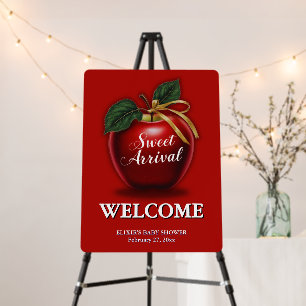 Sweet Arrival Red Apple Baby Shower Foam Board