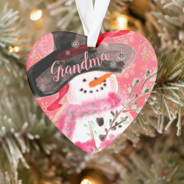 Sweet Artsy Snowman Ornament (Tree)