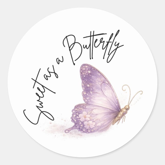 Sweet as a Butterfly Sticker (Front)
