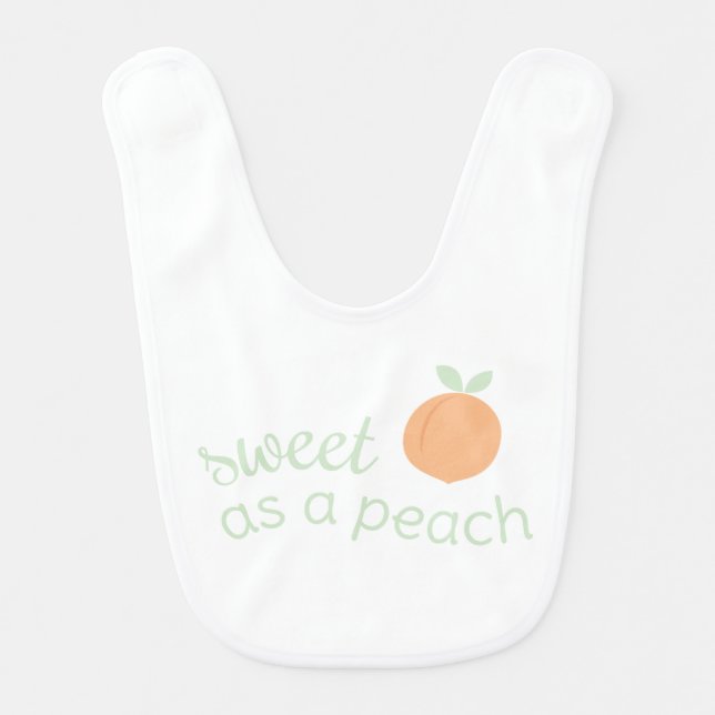 Sweet as a Peach Bib (Front)