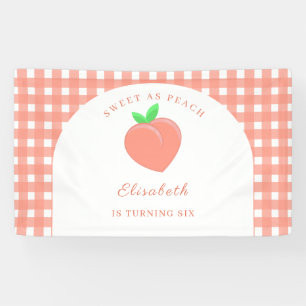 Sweet As a Peach Birthday Banner