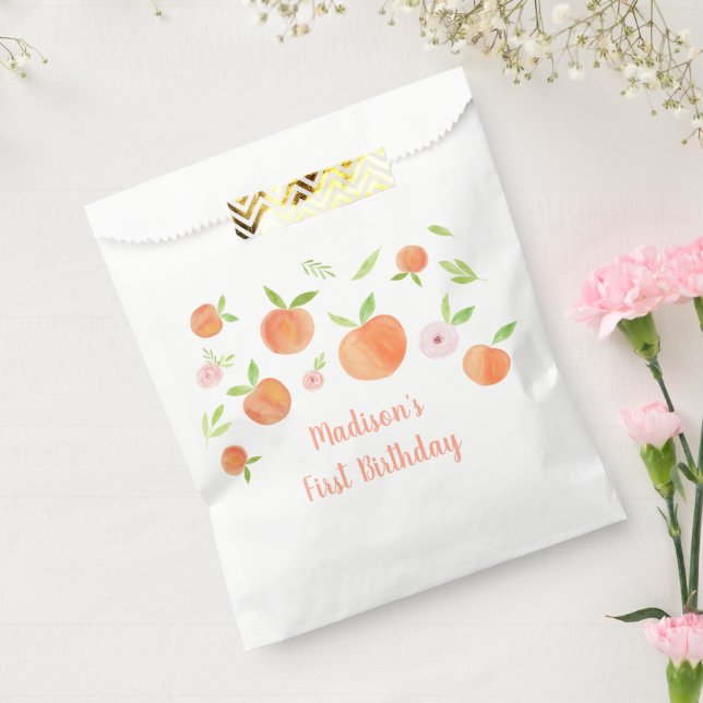 Sweet As A Peach Birthday Favor Bag (Sealed)