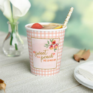 Sweet as a Peach Birthday Paper Cups