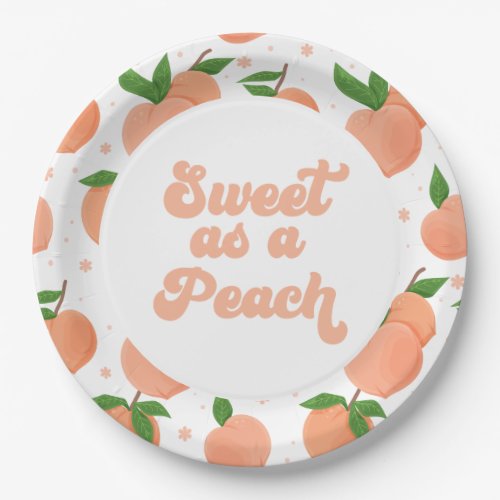 Sweet as a Peach Birthday Paper Plates