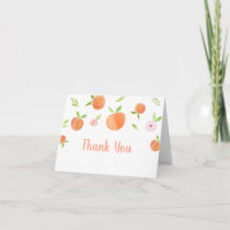 Sweet As A Peach Birthday Thank You Card